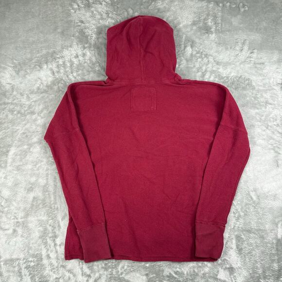Abercrombie & fitch red Half Button Pullover Hoodie Women's Size S - Picture 2 of 6